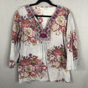 Vintage Gora Top Womens Extra Large Abstract Art To Wear Mod Embroidery Boho